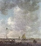 Jan van Goyen Marine Landscape with Fishermen oil painting artist